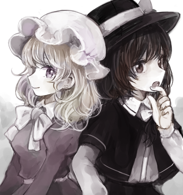 usami renko and maribel hearn (touhou) drawn by mozukuzu_(manukedori)