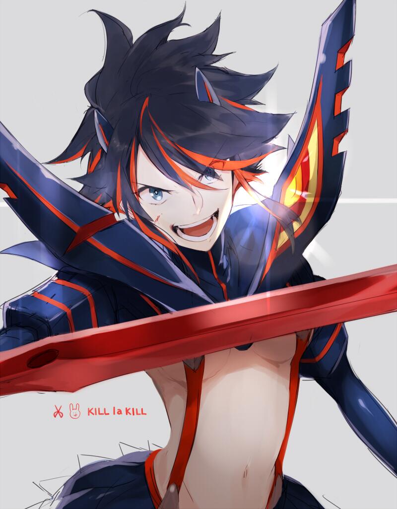 matoi ryuuko and senketsu (kill la kill) drawn by nakahara_(mu_tation)
