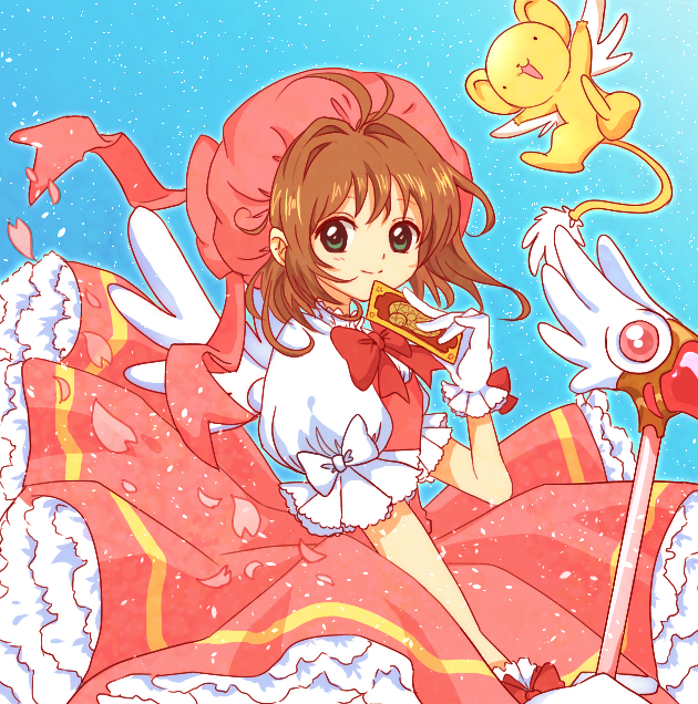 kinomoto sakura and kero (cardcaptor sakura) drawn by hiro_(14806390)