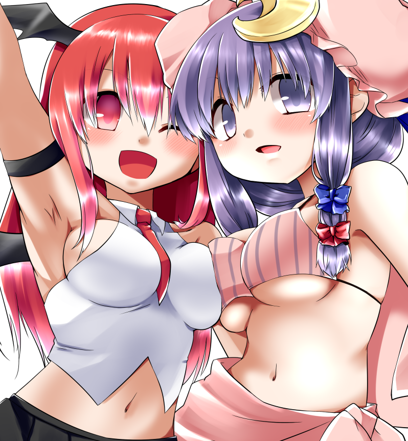 patchouli knowledge and koakuma (touhou) drawn by suzu_keika