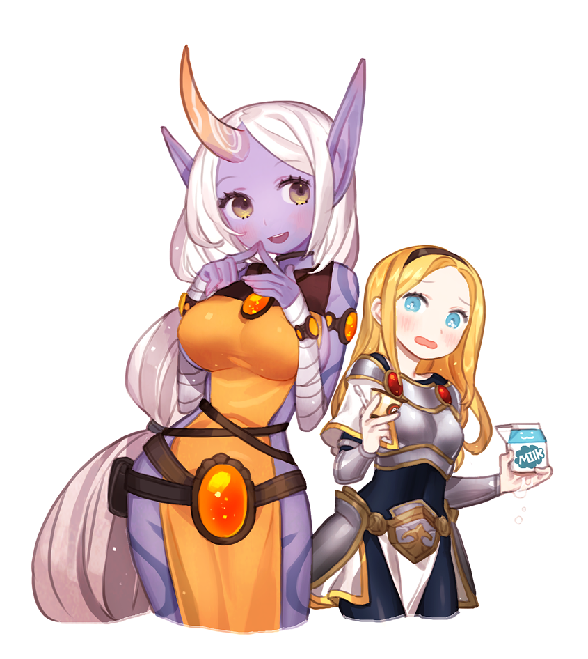 lux and soraka (league of legends) drawn by gwayo