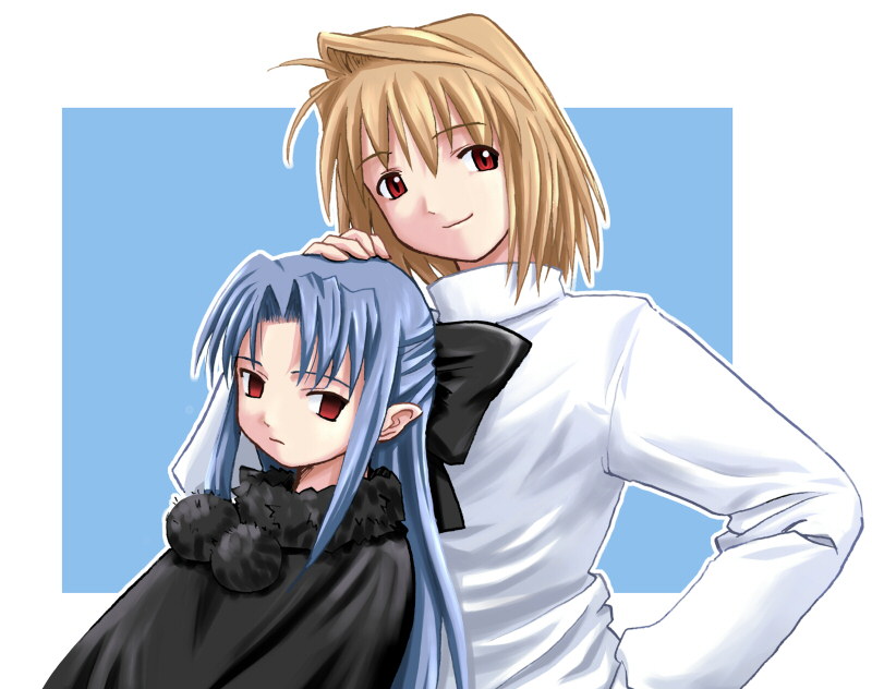 arcueid brunestud and len (tsukihime) drawn by haniwa_(leaf_garden)