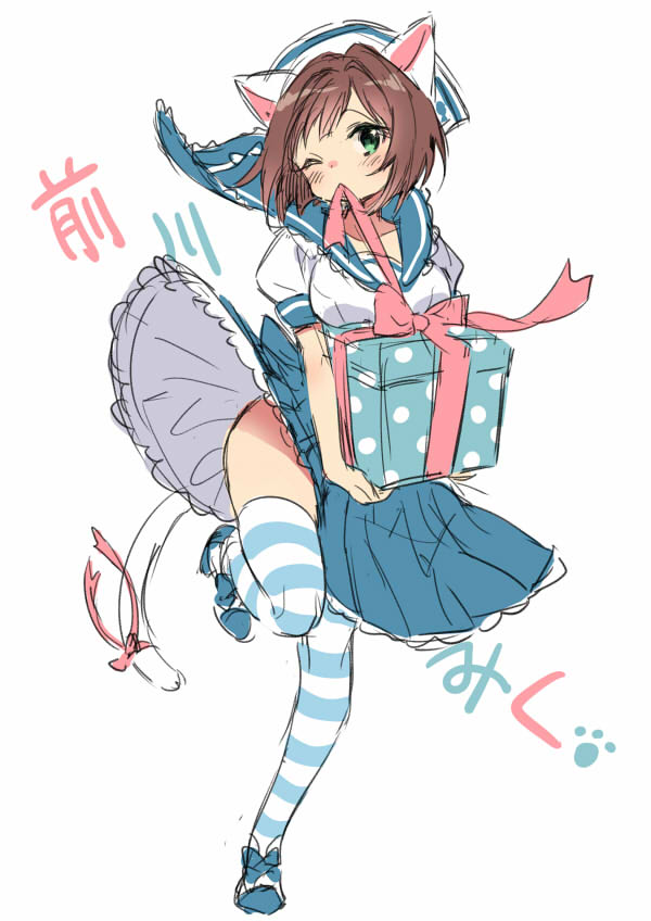 maekawa miku (idolmaster and 1 more) drawn by manle