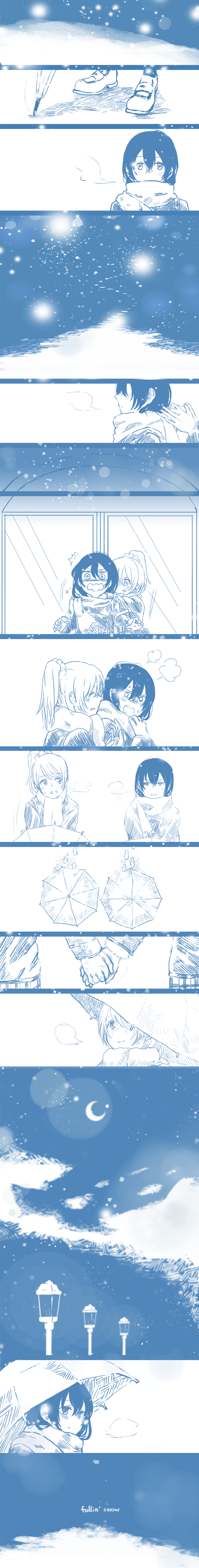sonoda umi and ayase eli (love live! and 1 more) drawn by shin9tani