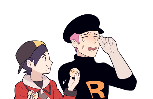 ethan and team rocket grunt (pokemon and 1 more) drawn by jaho