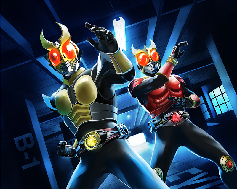kamen rider kuuga, kamen rider agito, and agito (kamen rider and 2 more) drawn by tonji