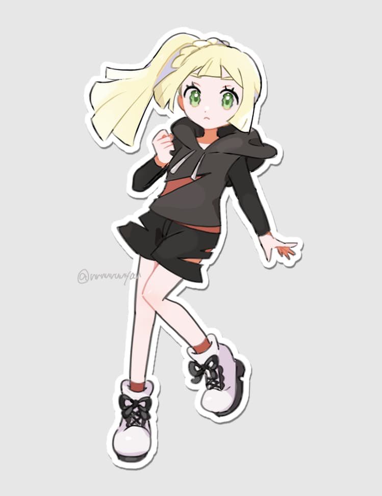 lillie and gladion (pokemon and 1 more) drawn by eneko_(olavcnkrpucl16a)