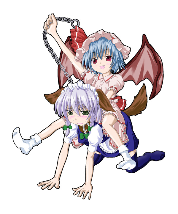 remilia scarlet and izayoi sakuya (touhou) drawn by michii_yuuki