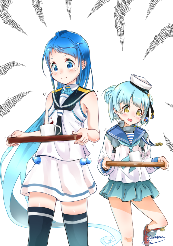 samidare and samuel b. roberts (kantai collection) drawn by yokoshima_(euphoria)
