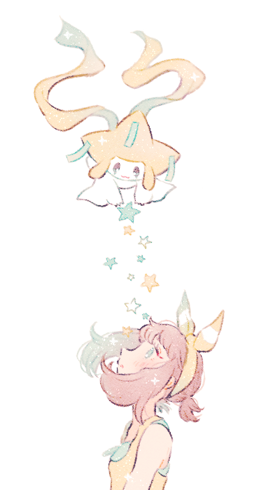 may and jirachi (pokemon and 1 more) drawn by ryokuno_green