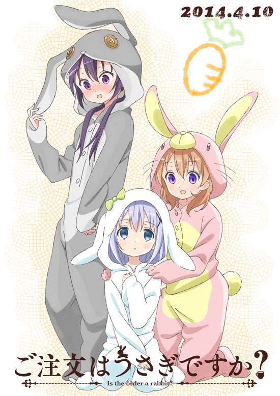 kafuu chino, hoto cocoa, and tedeza rize (gochuumon wa usagi desu ka?)
