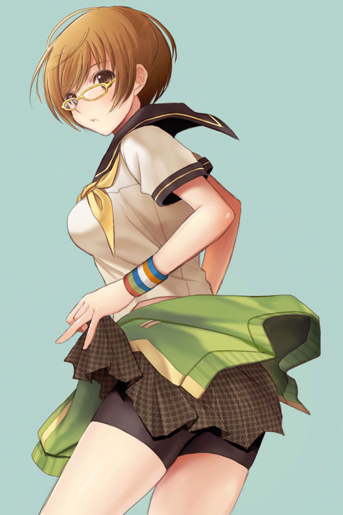 satonaka chie (persona and 1 more) drawn by seiru_(prairie)