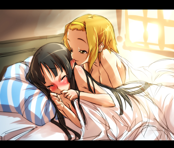 akiyama mio and tainaka ritsu (k-on!) drawn by nekomamire