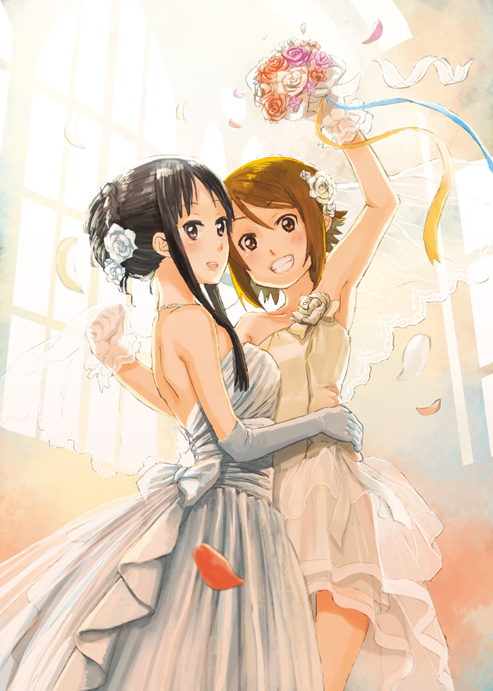 akiyama mio and tainaka ritsu (k-on!) drawn by fukutarou_(enji127)