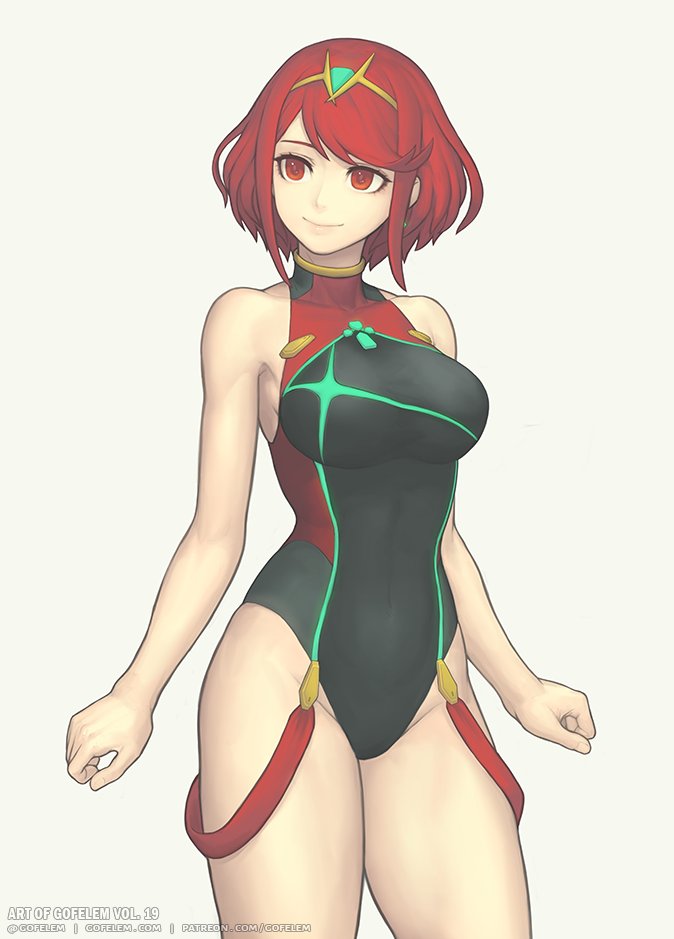 pyra (xenoblade chronicles and 1 more) drawn by gofelem