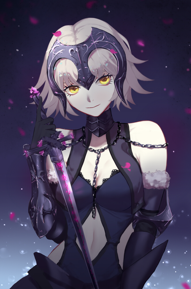 jeanne d'arc alter (fate and 1 more) drawn by xueding