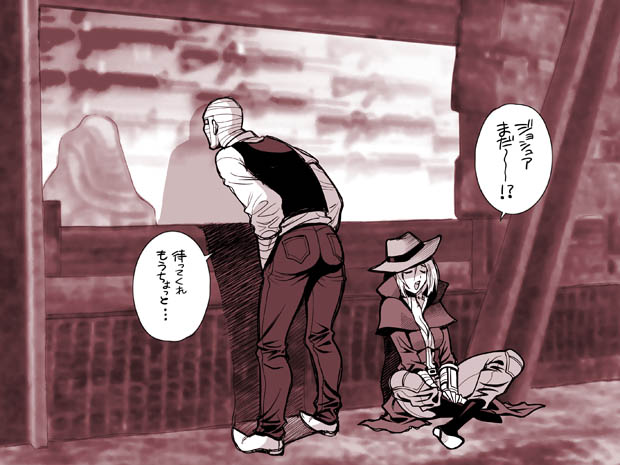 courier, joshua graham, and protectron (fallout and 1 more) drawn by yukiyanagi