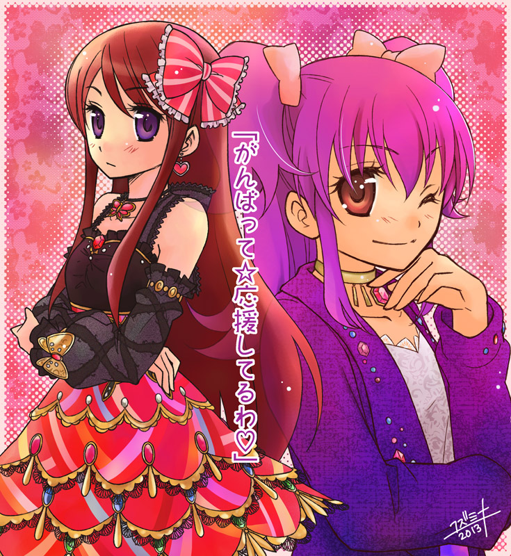 shibuki ran and minowa hikari (aikatsu!) drawn by yuzumina