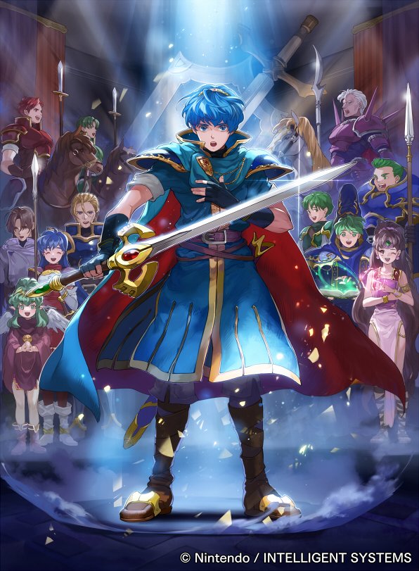tiki, marth, caeda, linde, merric, and 7 more (fire emblem and 2 more) drawn by mayo_(becky2006)