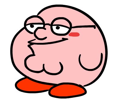 kirby and peter griffin (kirby and 1 more) drawn by psychicpebble