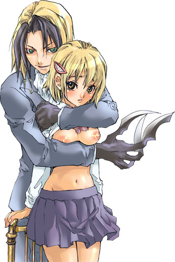 katsuragi yako and nougami neuro (majin tantei nougami neuro) drawn by suika_(suika-dokei)