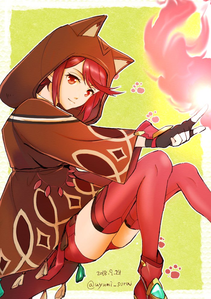 pyra (xenoblade chronicles and 1 more) drawn by uyumizyunco