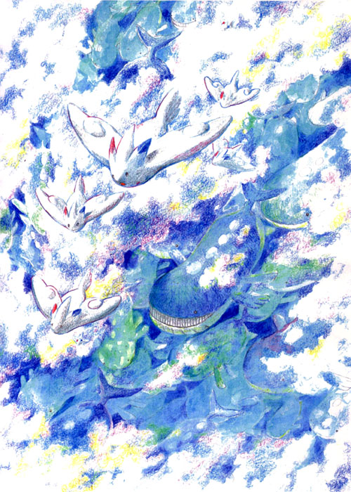 togekiss and wailord (pokemon) drawn by no._017