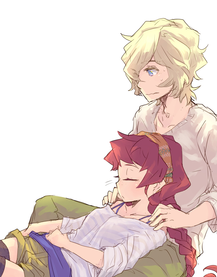 isuzu and lunderhaus cord (log horizon) drawn by mo_(deciliter)