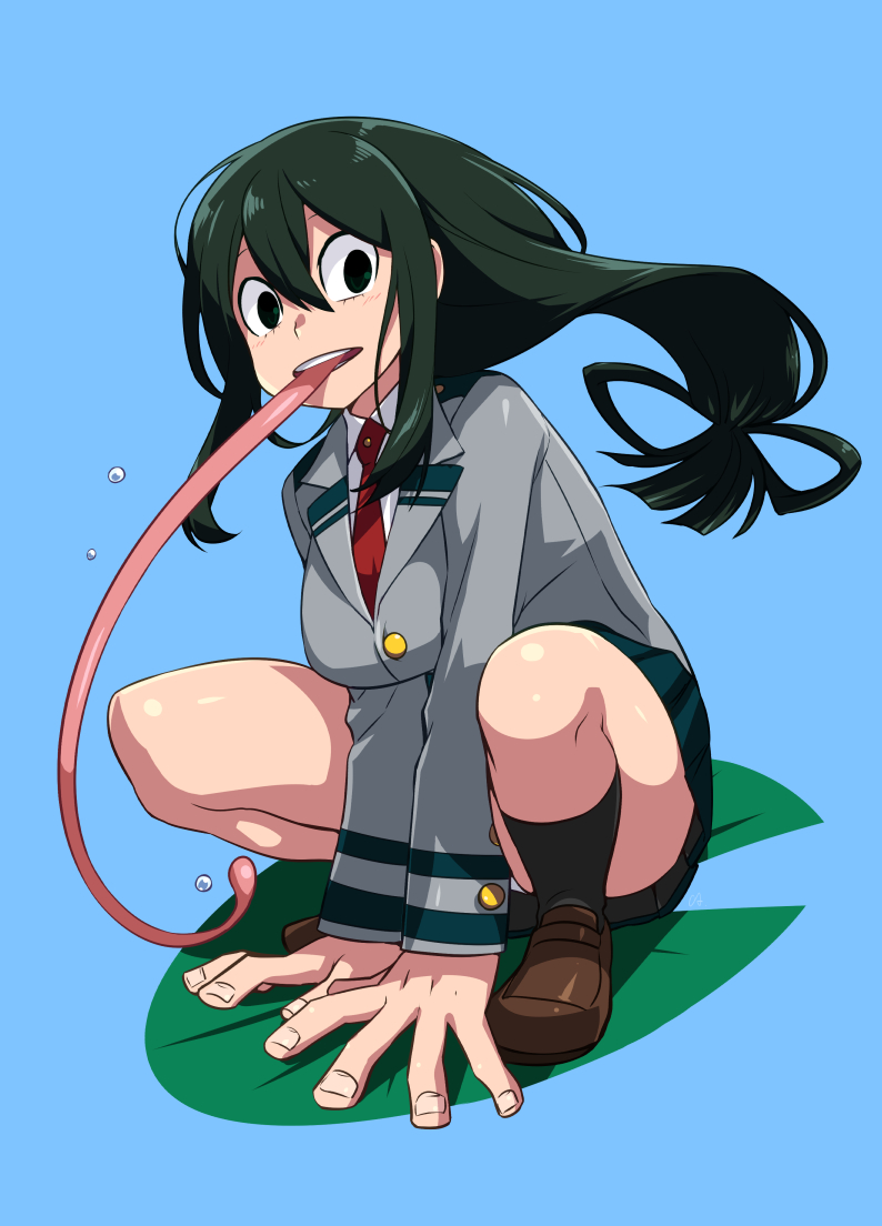 asui tsuyu (boku no hero academia) drawn by caffein