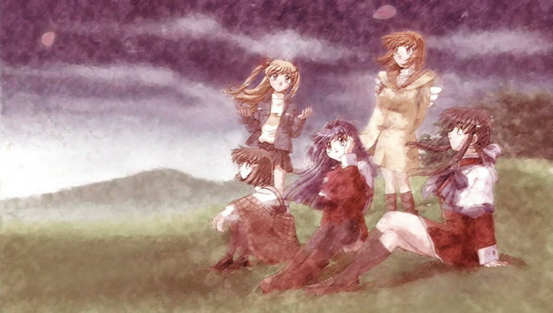 tsukimiya ayu, minase nayuki, sawatari makoto, kawasumi mai, and misaka shiori (kanon)