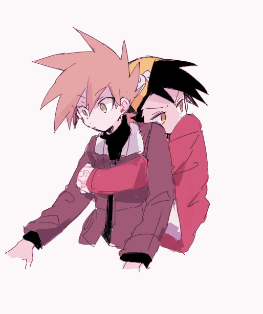 ethan and blue oak (pokemon and 1 more) drawn by smcms-m