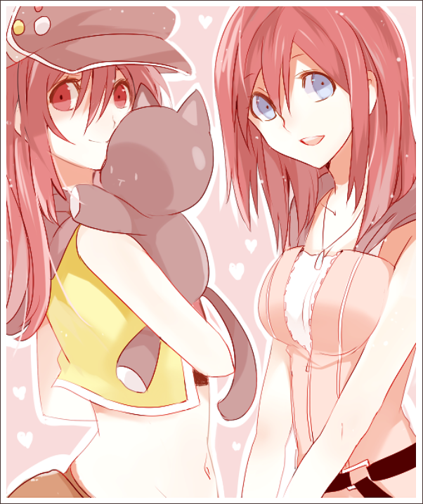 kairi and misaki shiki (kingdom hearts and 3 more) drawn by umidesuyo