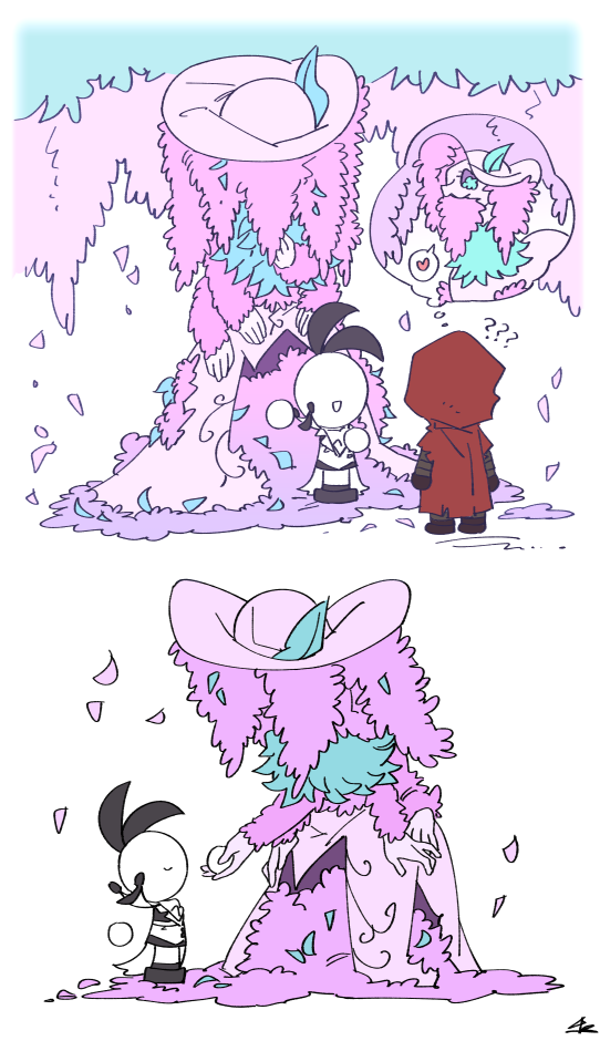 little red riding hooded mercenary, the silent orchestra, and alriune (project moon and 1 more) drawn by force_(4sk_force)