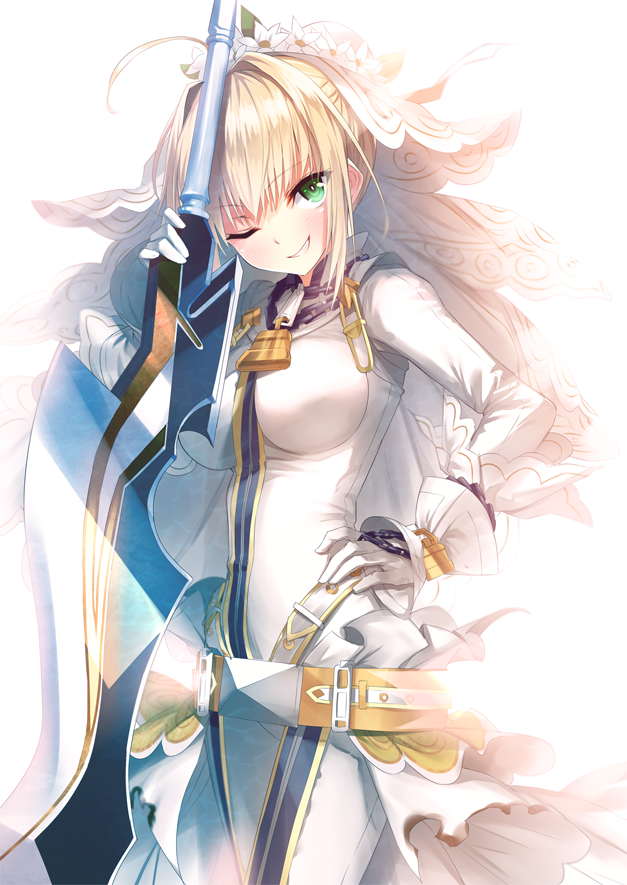 nero claudius (fate and 2 more) drawn by heirou