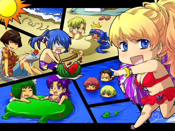 sheryl nome, ranka lee, saotome alto, klan klein, mikhail buran, and 8 more (macross and 1 more) drawn by miyase