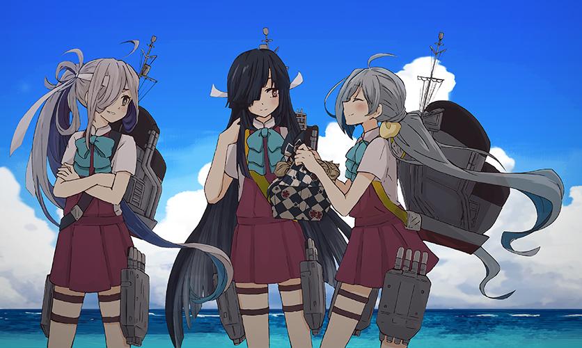 kiyoshimo, asashimo, and hayashimo (kantai collection) drawn by enu_(roco_roco44)