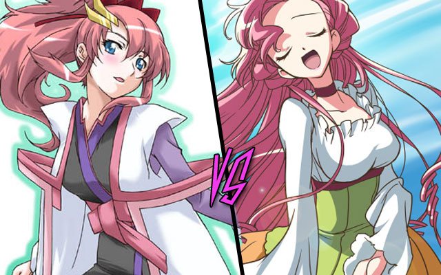 lacus clyne and euphemia li britannia (gundam and 2 more)