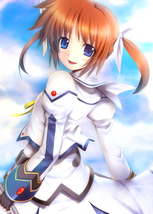 takamachi nanoha (lyrical nanoha and 2 more) drawn by mikazuki_akira!
