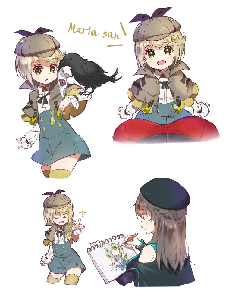 ooshima isuzu, ooshima ichiko, irene redmayne, and maria de angelis (heaven burns red) drawn by lliissaawwuu2
