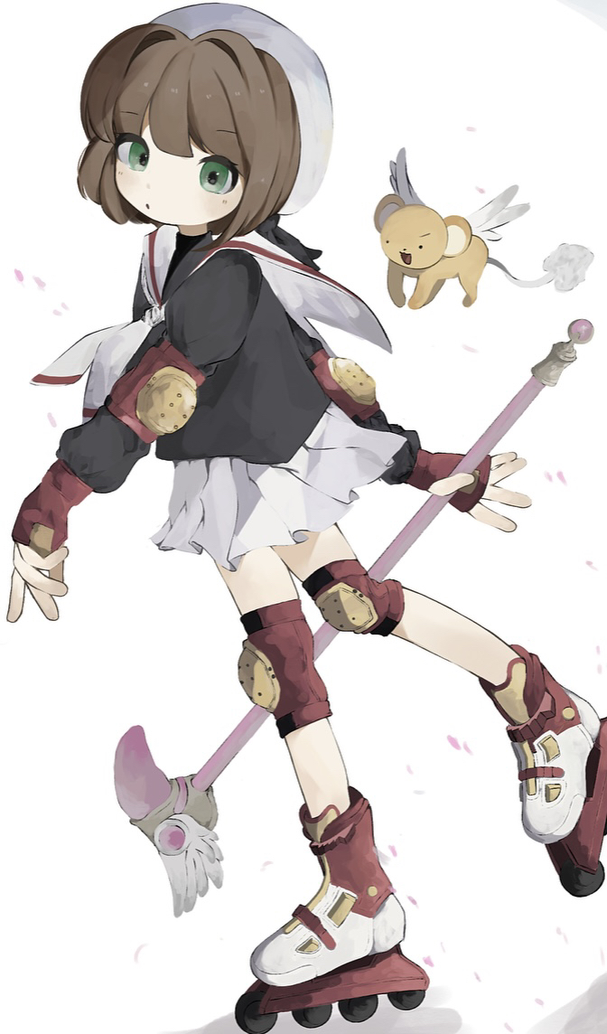 kinomoto sakura and kero (cardcaptor sakura) drawn by miozurs