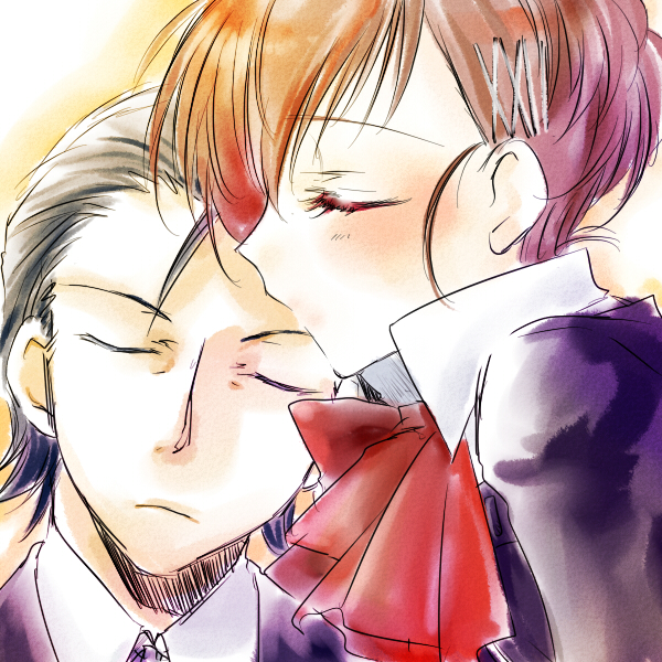 shiomi kotone and odagiri hidetoshi (persona and 2 more) drawn by ichimatsu_shiro
