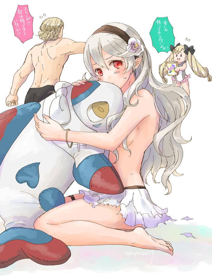 female corrin, elise, xander, and lilith (fire emblem and 2 more) drawn by robaco