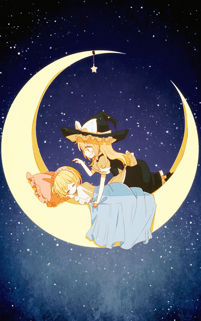 kirisame marisa and alice margatroid (touhou) drawn by aoi_(annbi)