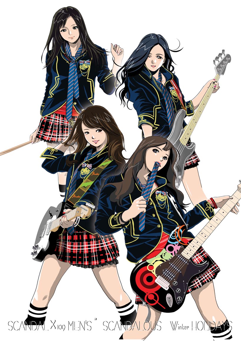 sasazaki mami, ono haruna, suzuki rina, and ogawa tomomi (scandal) drawn by nusi