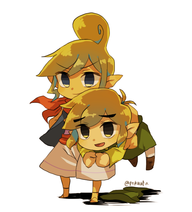 link, toon link, and tetra (the legend of zelda and 1 more) drawn by tokuura
