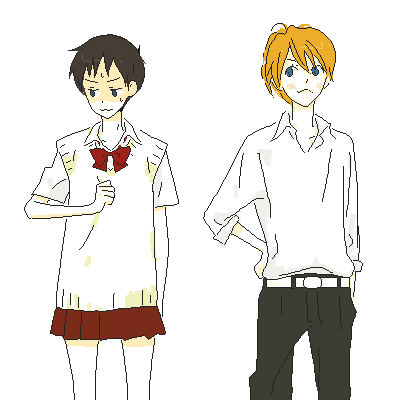 souryuu asuka langley, ikari shinji, and shin-chan (neon genesis evangelion) drawn by gen_(susono01)