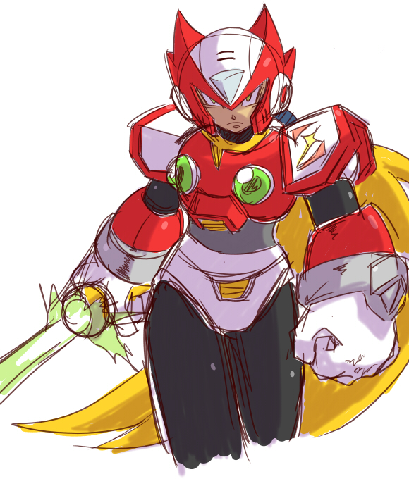 zero (mega man and 1 more) drawn by kamiyama_teten