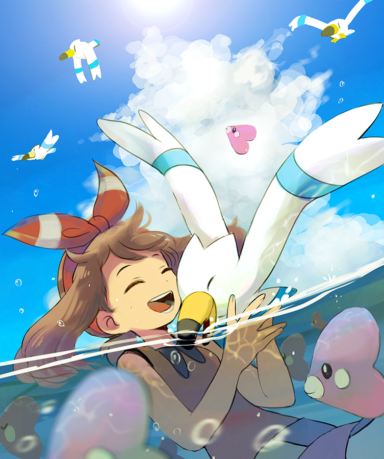 may, wingull, and luvdisc (pokemon and 1 more) drawn by popcorn_91