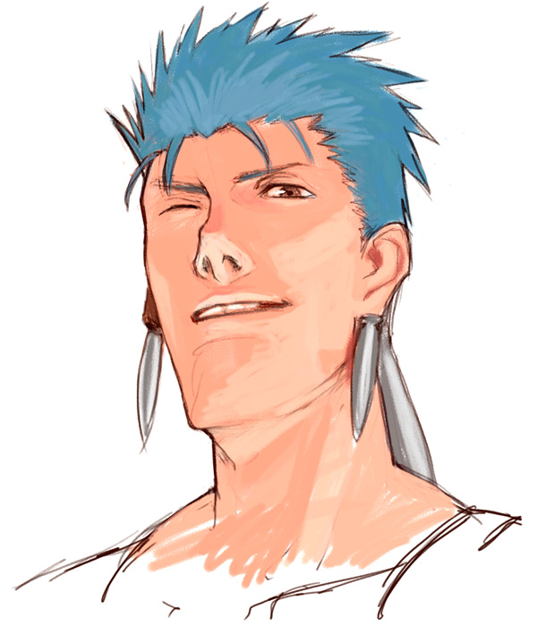 cu chulainn (fate and 1 more) drawn by yu_65026