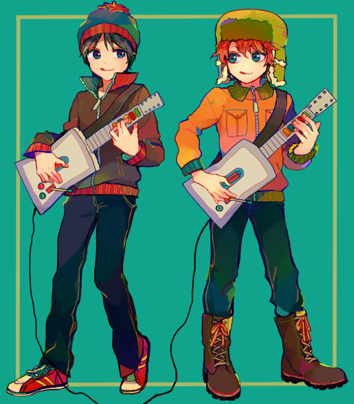 stan marsh and kyle broflovski (south park and 1 more) drawn by pepocopranodon